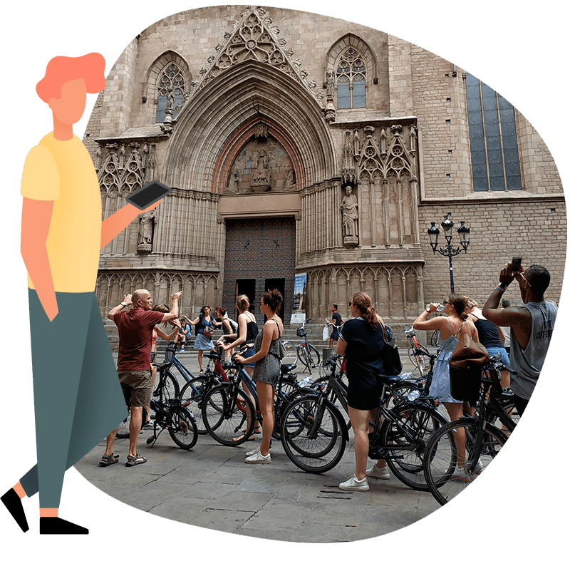 image de location de vélo à Barcelone